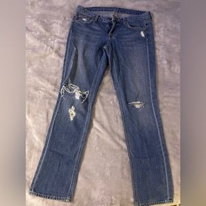Vintage Matchstick, worn out, mid/low rise jeans